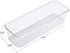 Masirs Clear Drawer Organizer, 8-Piece Set for Office Desk, Utensils, Cosmetics, and Makeup