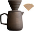 Pour Over Coffee Maker, Ceramic with 100 pcs V60 Paper Filter, 20oz/600ml Dripper in Retro Gold