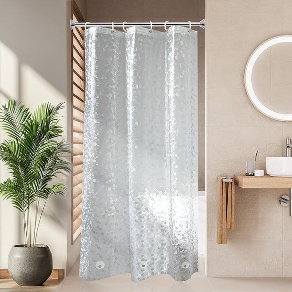AooHome 36x72 Inch Stall Size Shower Curtain Liner, Heavy Duty EVA with 3D Pebble Pattern
