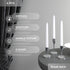 CANDWAX Set of 4 White Taper Candles 8 inch Dripless - Ideal Smokeless Unscented Dinner Candles - Long Burning Hand