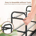 4-Tier Closet Gonfoam Expandable Shoe Rack,Adjustable Shoe Shelf Storage Organizer Heavy Duty Metal Free Standing Shoe