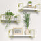 J JACKCUBE DESIGN White Wood Floating Shelves, Set of 3 Wall Mounted