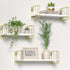 J JACKCUBE DESIGN White Wood Floating Shelves, Set of 3 Wall Mounted