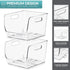 6 Pack) Sorbus Stackable Storage Bins Open Front, Clear Stackable Storage Bins, Pantry Bins for Storage