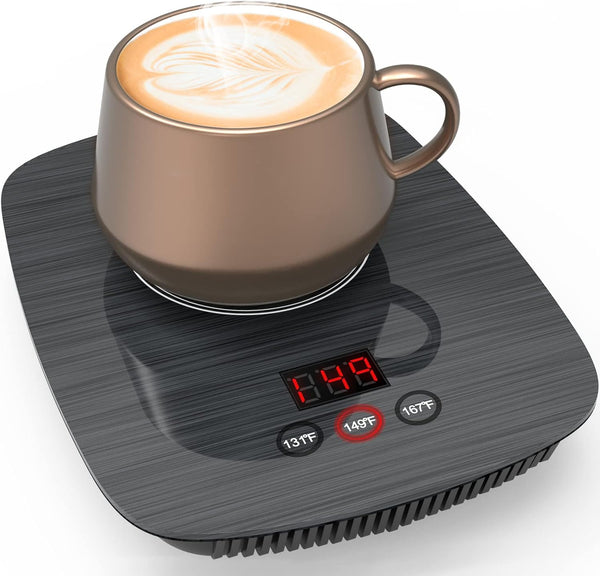 Mug Warmer, Electric Coffee Warmer for Desk, 3 Temperature Settings, Hot Plate for Cocoa, Tea, Milk, Auto Shut Off