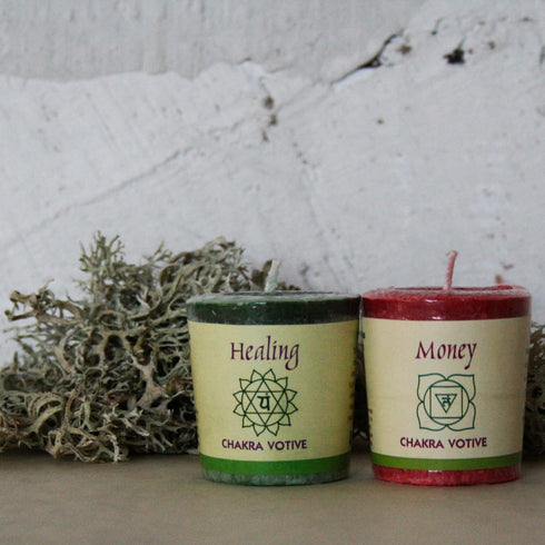 Premium Scented Hand Made Chakra Energy Candle, Votive 12-pack, Healing, Anahata