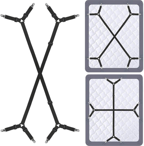 Bed Sheet Holder Straps - Sheet Straps Adjustable Bed Sheet Clips Fasteners