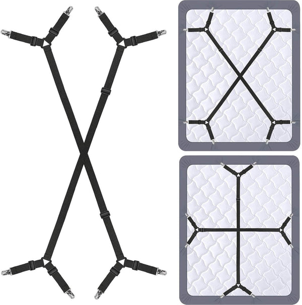 Bed Sheet Holder Straps - Sheet Straps Adjustable Bed Sheet Clips Fasteners