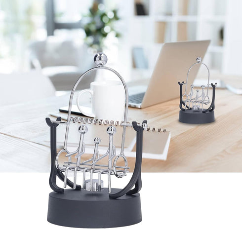 Perpetual Motion Desk Toy Noiseless Swinging Desk Sculpture Silent Motion Office Decor Endless Motion Desk Ornament for Desktop Decorations