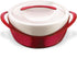Pinnacle Large Insulated Casserole Dish with Lid, 2.6 qt. - Elegant Hot Pot Food Warmer/Cooler, Red