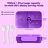Jelife Lunch Box Kids Bento Box, Large Leakproof 4 Compartments Lunchbox with Utensils for Back to School, Purple