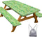 Picnic Table Cover with Bench Covers Camping Essentials Waterproof Windproof Camping Tablecloth