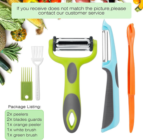 3 1 Senbowe Julienne Peeler, Potato Vegetable Peeler for Kitchen, I and Y Potato Peelers for Apple Fruit Carrot