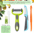 3 1 Senbowe Julienne Peeler, Potato Vegetable Peeler for Kitchen, I and Y Potato Peelers for Apple Fruit Carrot