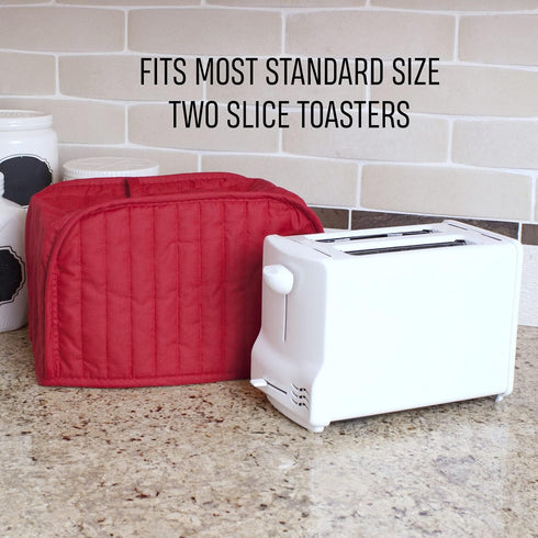 RITZ Premium Toaster Cover, Universal Two Slice, 11.25" x 5.75" x 7", Paprika, Quilted Polyester and Cotton