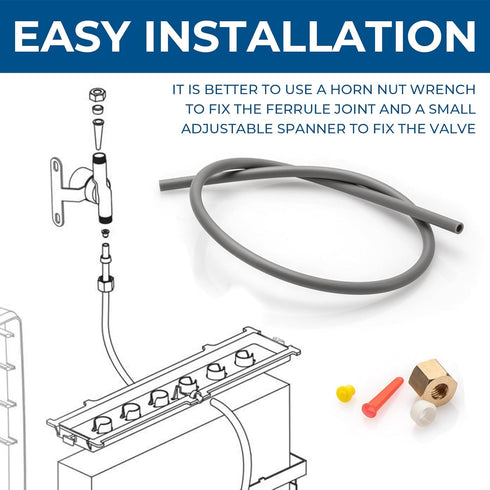 4335 Feed Tube with Sleeve for Aprilaire Humidifiers, Includes #4004 in-Line Strainer, Humidifier Parts & Accessories