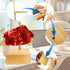 4 Pcs Rock Display Stand with Wooden Base, Adjustable Metal Arm Easel for Crystal Display, Small Rock Collection,
