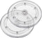 Jersvims 2Pcs 4 Inch Acrylic Turntable Platter, Transparent Round Rotating Organizer for Kitchen Pantry Cabinet