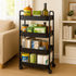 4 ShellKingdom Tier Bathroom Storage Organizer, Toilet Paper Holder, Slim Rolling Storage Cart for Narrow Space