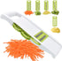 5 in 1 Mandoline Slicer, Multi Blade Vegetable Cutter, Potato Veggie Slicer, Green