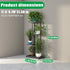 4 LINZINAR Plant Stand Indoor Outdoor Corner Tier Metal Plant Shelf Patio Plant Rack for Garden Corner Balcony Living