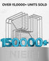 2 Pack) Nieifi Corner Shower Shelves Stainless Steel, Adhesive Shower Caddy Basket Rack with Hooks, Rust Proof