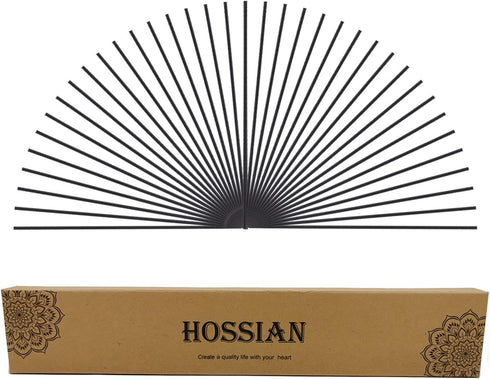 HOSSIAN 70 Pieces Fiber Reed Diffuser Replacement Refill Sticks, Spa Aromatherapy Diffuser Refills (12" x 3mm, Black)