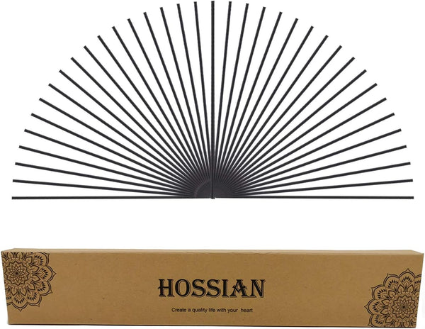 HOSSIAN 70 Pieces Fiber Reed Diffuser Replacement Refill Sticks, Spa Aromatherapy Diffuser Refills (12" x 3mm, Black)