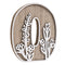 3D Layered Floral Wooden Letters for Wall Decor, 4.9" Name Sign for