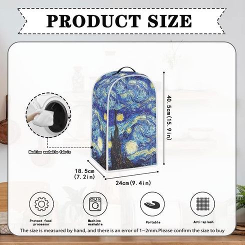 DISNIMO Van Gogh Starry Night Blender Dust Cover, Stand Mixer or Coffee Maker Appliance Cover, Anti-Fingerprint