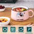 Ramen Bowl Set with Chopsticks, Cute Cat Instant Noodle Bowls with Lid, 34.5 OZ Extra Large Ceramic Soup Bowls, Pink