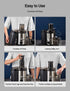 Qcen Juicer Machine - 500W Centrifugal Juicer Extractor with 3” Feed Chute for Fruit Vegetable (Black)