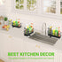 Countertop, Sponge Holder for Kitchen Sink, Self-Draining Sink Caddy Organizer with Removable Brush Holder, Rustproof
