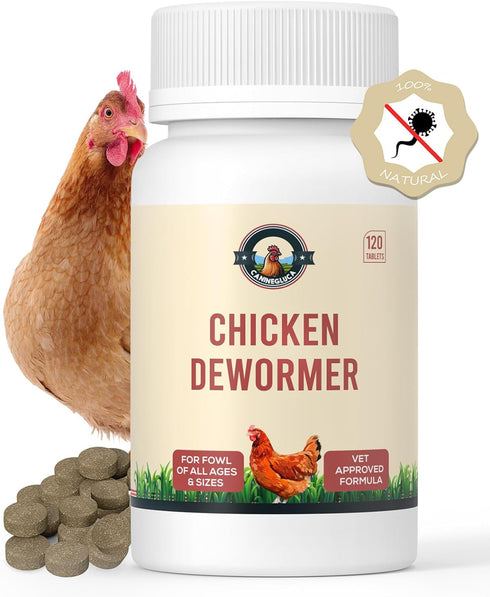 Chicken De-wormer: an All-Natural Health Formula, 120 Tablets, Safe for Eggs During