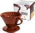 Ceramic Pour Over Coffee Dripper - Slow Brewing Accessories for Home, Cafe, Restaurants - 2 Cup Size, Brown
