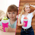 Slushie Maker Cup, DIY Magic Squeeze Cup for Juices, Milk, Ice Cream, Double Layers Silica Cup with Lid & Straw