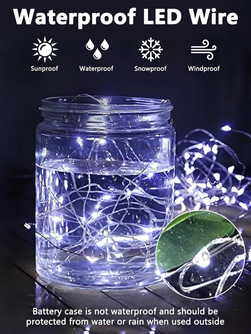 3 Pack 26 80 8 Fairy Lights Battery Operated with Remote Control Timer, FT LED String Lights Outdoor Indoor, Mode
