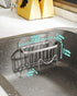 2 HapiRm Multifunctional Kitchen Sponge Holder with Unique M-Shaped, Installation Ways Sink Caddy, Stainless Steel
