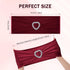 Pack 30 Howhic of Spandex Chair Sashes Bows Stretch Chair Cover Band with Buckle Slider Universal Elastic Chair Ties