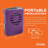 O2COOL Battery Powered Deluxe Necklace Fan for Personal Cooling with Adjustable Lanyard - Purple