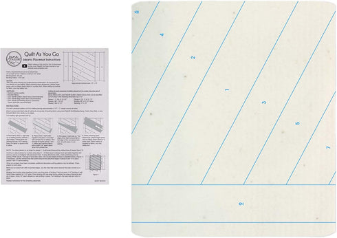 June Tailor Quilt As You Go Placemats Pattern, Jakarta, 8 1/2 x 14 inches, Natural, 6 Pieces
