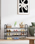 3-Tier Closet, 28.0" 11.8" 25.6", Kitsure Shoe Rack - Space-Saving Shoe Organizer & Shoe Shelf with Handle, Easy