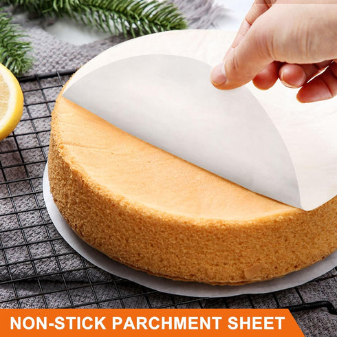 YUFDA 150Pcs 8 Inch Non-Stick Parchment Paper Rounds for Baking, Precut for Tortilla Press, Cake Pan, Cookies