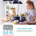 Digital Kitchen Timer for Teachers and Kids Cooking - Magnetic + ON/Off Switch + Count Up Countdown, Stopwatch Timer, 2