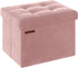 SONGMICS Storage Ottoman, Foldable Small Ottoman Foot Rest, 12.2 x 16.1 Inches