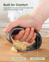 Vantic Garlic Press Rocker - Stainless Steel Garlic Crusher, Mincer & Chopper with Peeler & Scraper