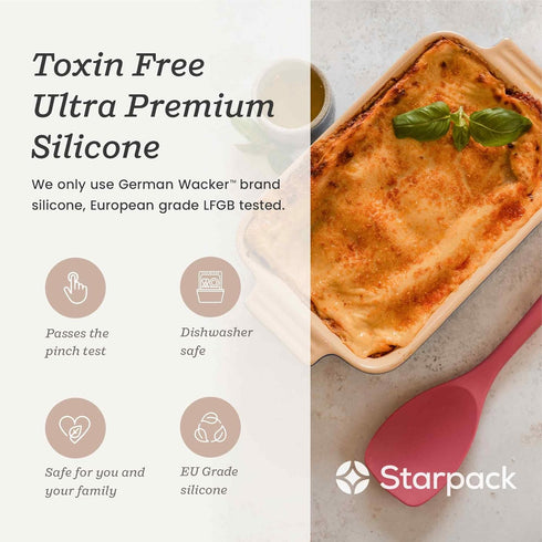 Starpack 'The All Rounder' XL Premium Silicone Spoonula Spatula - Heat Resistant to 600°F, Best Silicone Spoonulas for