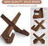 Wooden Cookbook Display Stand Holder, Adjustable and Foldable Rustic Wood Design for Kitchen Countertops and Recipes