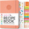 GoGirl Recipe Book – Blank Cookbook to Write In Your Own Recipes – A5, 58 Recipes Total - Peach Pink