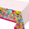 Sweet Candy Lollipop Plastic Tablecloth - Rectangle Disposable Table Cover for Candyland Themed Party, 52 x 90 inches
